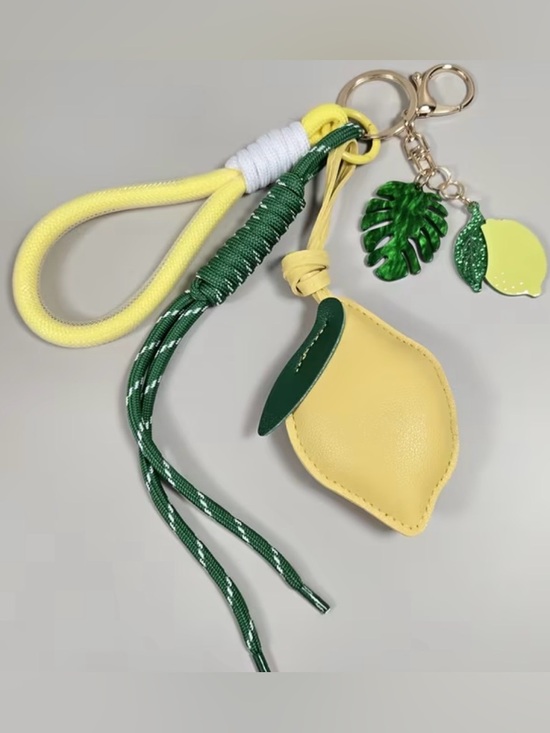 Accessories - Lemon Keychain with Green and Yellow Accents NWT